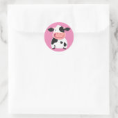Happy Little Holstein Dairy Koe Ronde Sticker (Tas)