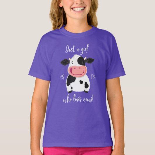 Happy Little Holstein is gewoon een meisje dat van T-shirt (Voorkant)