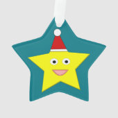 Happy Little KerstStar AcrylOrnament Ornament (achterkant)