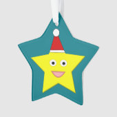 Happy Little KerstStar AcrylOrnament Ornament (voorkant)