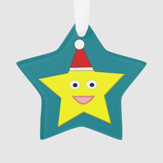 Happy Little KerstStar AcrylOrnament Ornament (voorkant)