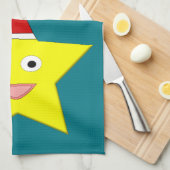 Happy Little KerstStar Custom Kitchen Towel Theedoek (Quarter Fold)