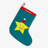 Happy Little kerstStar Custom Stocking Kleine Kerstsok (Voorkant (Hangend))