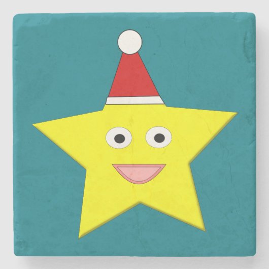 Happy Little kerstStar Stone Onderzetter (Voorkant)