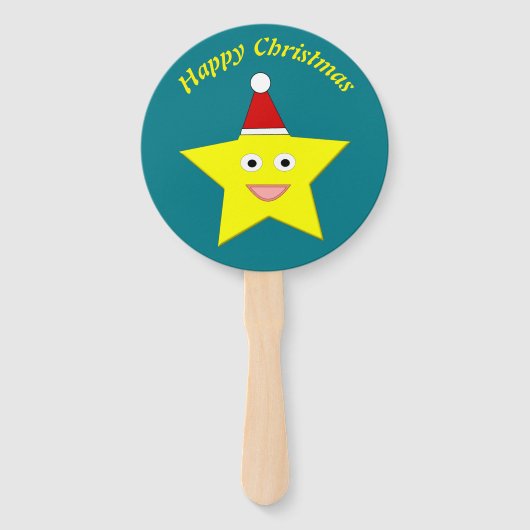 Happy Little Kerstster persoonlijk Handwaaier (Voorkant)
