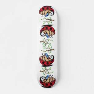 Happy Little Ladybugs met Phone - Cartoon Tekening Persoonlijk Skateboard