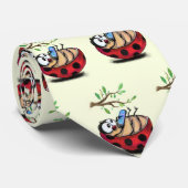 Happy Little Ladybugs met telefoon - Grappig Teken Stropdas (Opgerold)