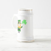 Happy Little Leprechaun Beer Stein Bierpul (Voorkant links)