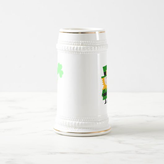 Happy Little Leprechaun Beer Stein Bierpul (Center)