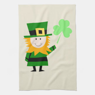 Happy Little Leprechaun Beige Theedoek