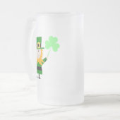 Happy Little Leprechaun Frosted Glass Mok (Voorkant links)