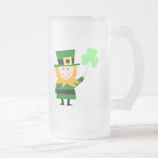 Happy Little Leprechaun Frosted Glass Mok (Rechts)