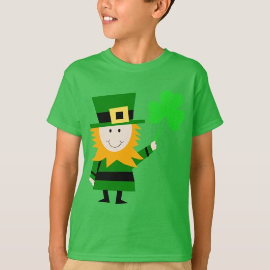Happy Little Leprechaun Kinderen groen T-shirt (Voorkant)