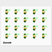 Happy Little Leprechaun Vierkante Sticker (Vel)