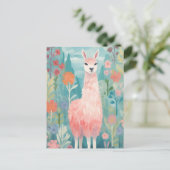 Happy Little Llama Briefkaart (Staand voorkant)