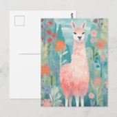 Happy Little Llama Briefkaart (Voorkant / Achterkant)