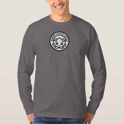Happy Little Lotus Long hoeve T-Shirt (Voorkant)