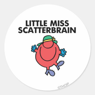 Happy Little Miss Scatterbrain Ronde Sticker