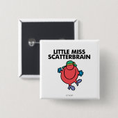 Happy Little Miss Scatterbrain Vierkante Button 5,1 Cm (Voorkant /achterkant)