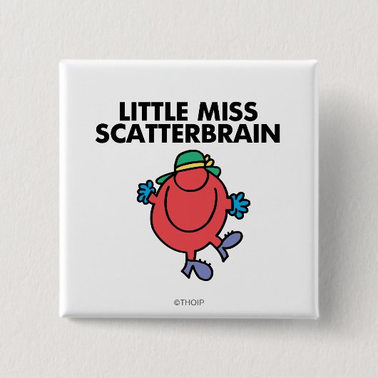 Happy Little Miss Scatterbrain Vierkante Button 5,1 Cm (Voorkant)