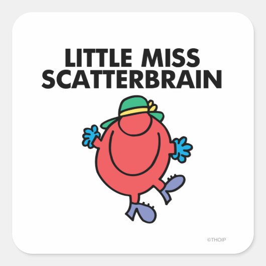 Happy Little Miss Scatterbrain Vierkante Sticker (Voorkant)