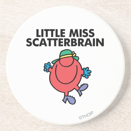 Happy Little Miss Scatterbrain Zandsteen Onderzetter (Voorkant)