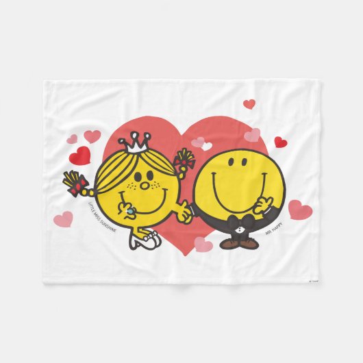Happy & Little Miss Sunshine Wedding Fleece Deken (Voorkant (Horizontaal))
