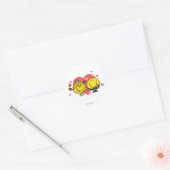 Happy & Little Miss Sunshine Wedding Ronde Sticker (Envelop)