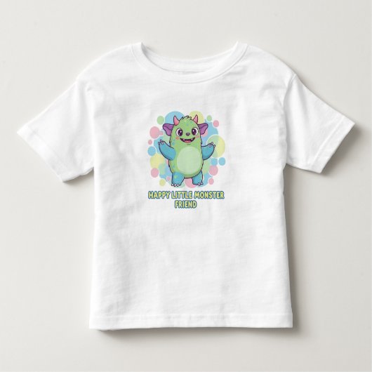 Happy Little Monster Friend Kinder Shirts (Voorkant)