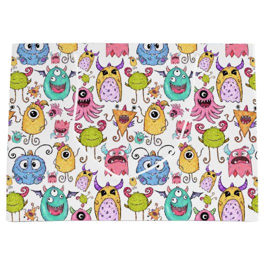 Happy Little Monsters Groot Cadeauzakje (Voorkant)