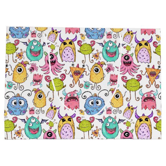 Happy Little Monsters Groot Cadeauzakje (Achterkant)