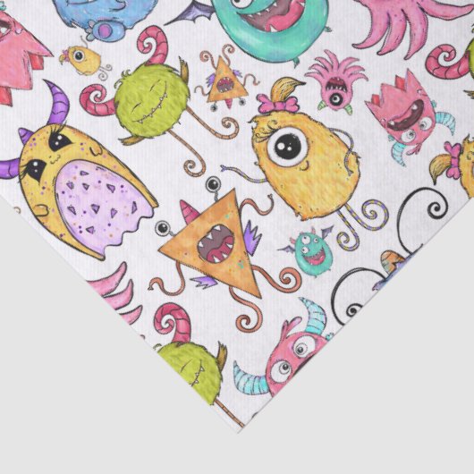 Happy Little Monsters  Tissuepapier (Detail)