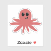 Happy Little Octopus - Tekening Sticker (Vel)
