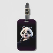 Happy Little Panda Bagagelabel (Voorkant (verticaal))