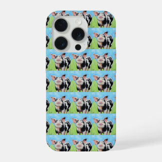 Happy Little Pig Painting iPhone 15 Pro Case