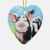 Happy Little Pig Painting Keramisch Ornament (Links)