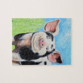 Happy Little Pig Painting Legpuzzel (Horizontaal)