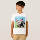 Happy Little Pig Painting T-shirt (Voorkant volledig)