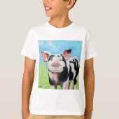 Happy Little Pig Painting T-shirt (Voorkant)