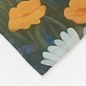 Happy Little Pig Sunny Daisy Field Fleece Deken (Hoek)