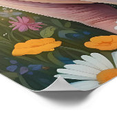 Happy Little Pig Sunny Daisy Field Poster (Hoek)