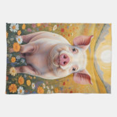 Happy Little Pig Sunny Daisy Field Theedoek (Horizontaal)