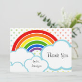 Happy Little Rainbow Bedankkaart (Staand voorkant)