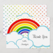 Happy Little Rainbow Bedankkaart (Voorkant / Achterkant)