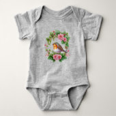 Happy Little Robin Baby Bodysuit (Voorkant)