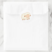 Happy Little Sheep Ronde Sticker (Tas)