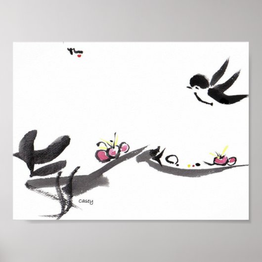 Happy Little Swallow Art Print (Voorkant)