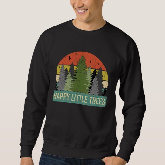 Happy Little Trees Evergreen Forest  For Men Women Trui (Voorkant)