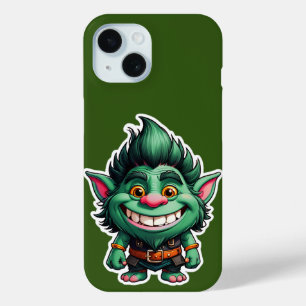 Happy Little Troll Chibi illustratie iPhone 15 Case