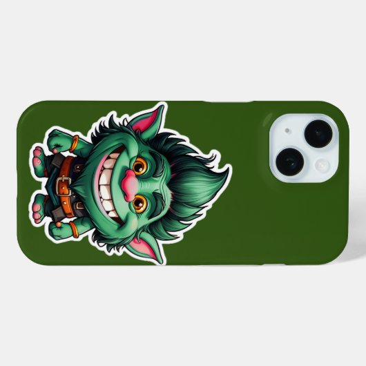 Happy Little Troll Chibi illustratie Case-Mate iPhone Case (Achterkant (horizontaal))